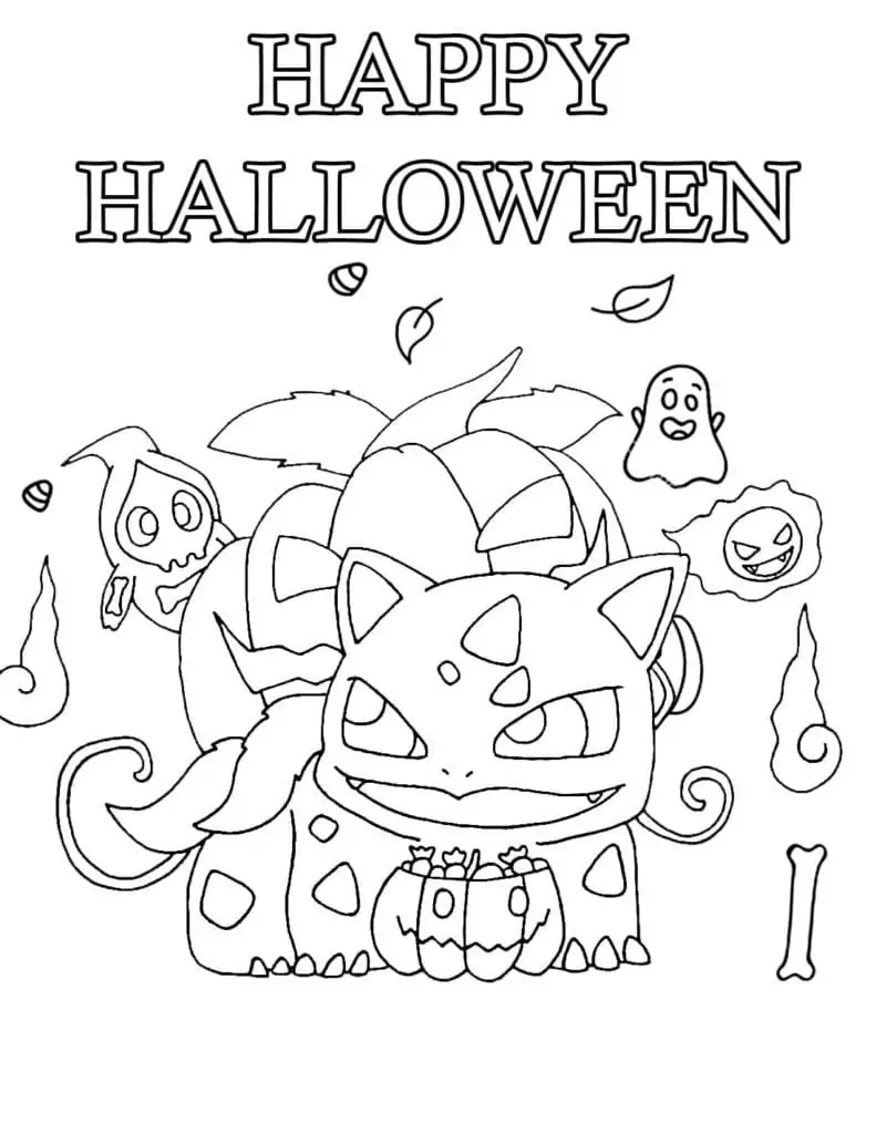 Pokemon halloween malvorlagen