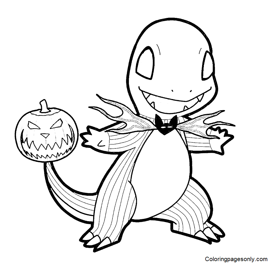 Pokemon halloween coloring pages