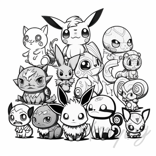 Disney series line art coloring pageââpikachu â