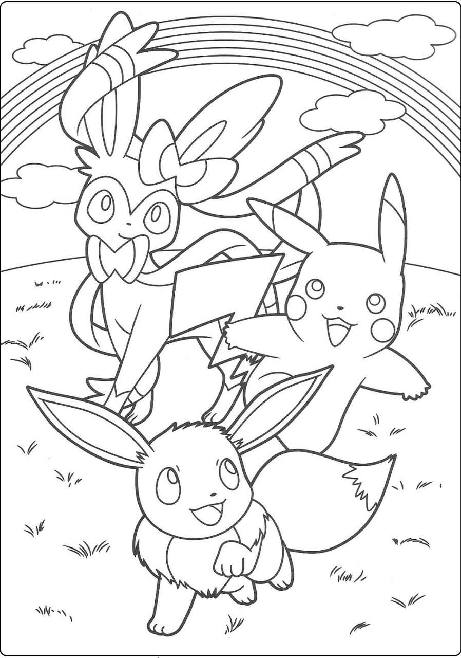 Desenhos do pikachu para imprimir e colorir