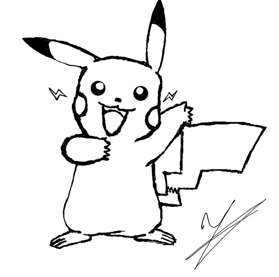Free printable pikachu coloring pages for kids