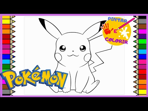 Desenhos de satoshi e pikachu para colorir e imprimir o desenhar o dono do pikachu