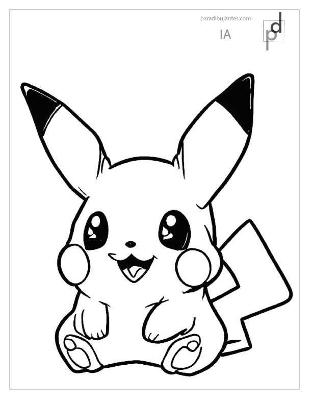 Dibujos pikachu para descargar imprimir y colorear gratis