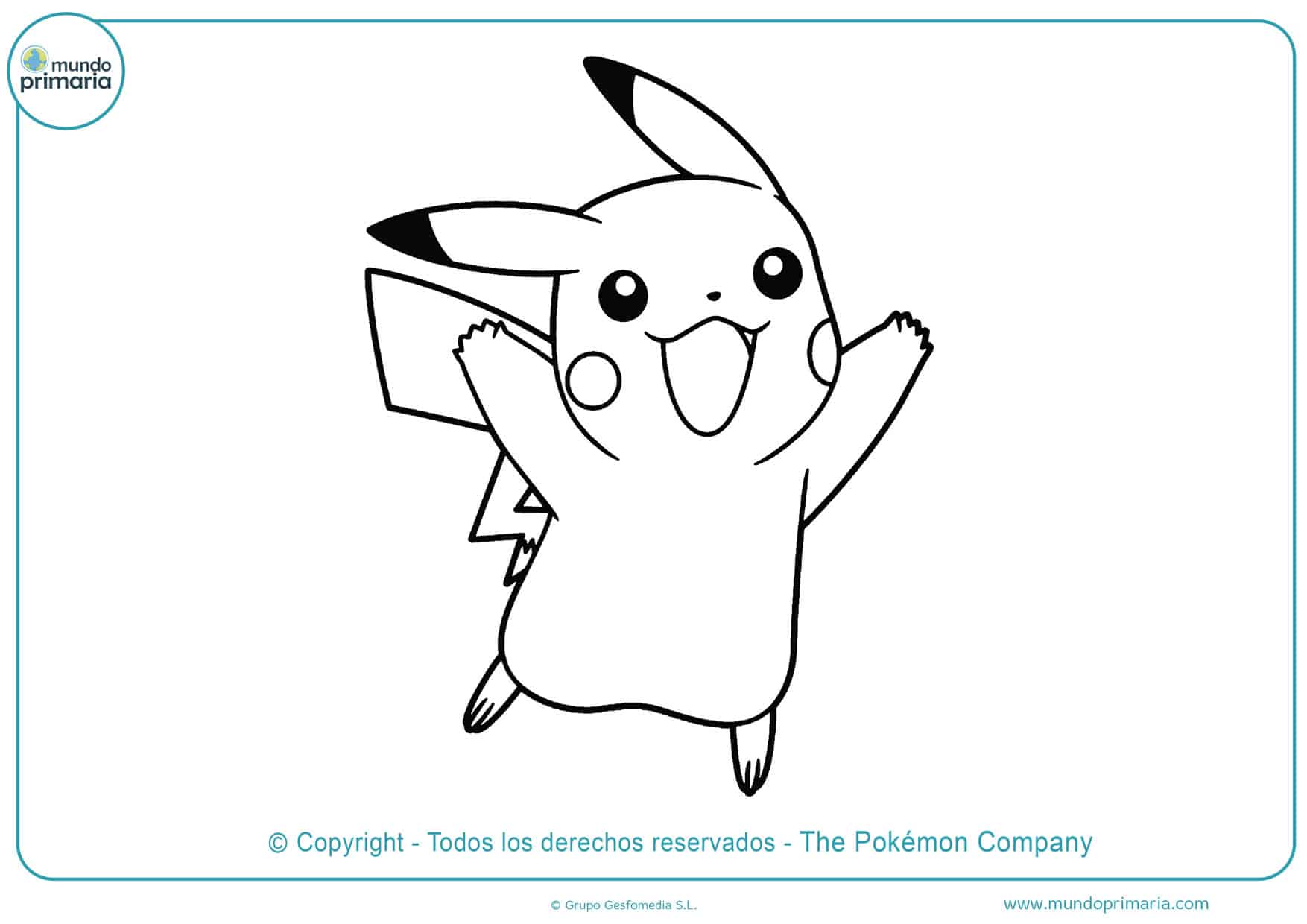 Â dibujos de pikachu para colorear descarga e imprime