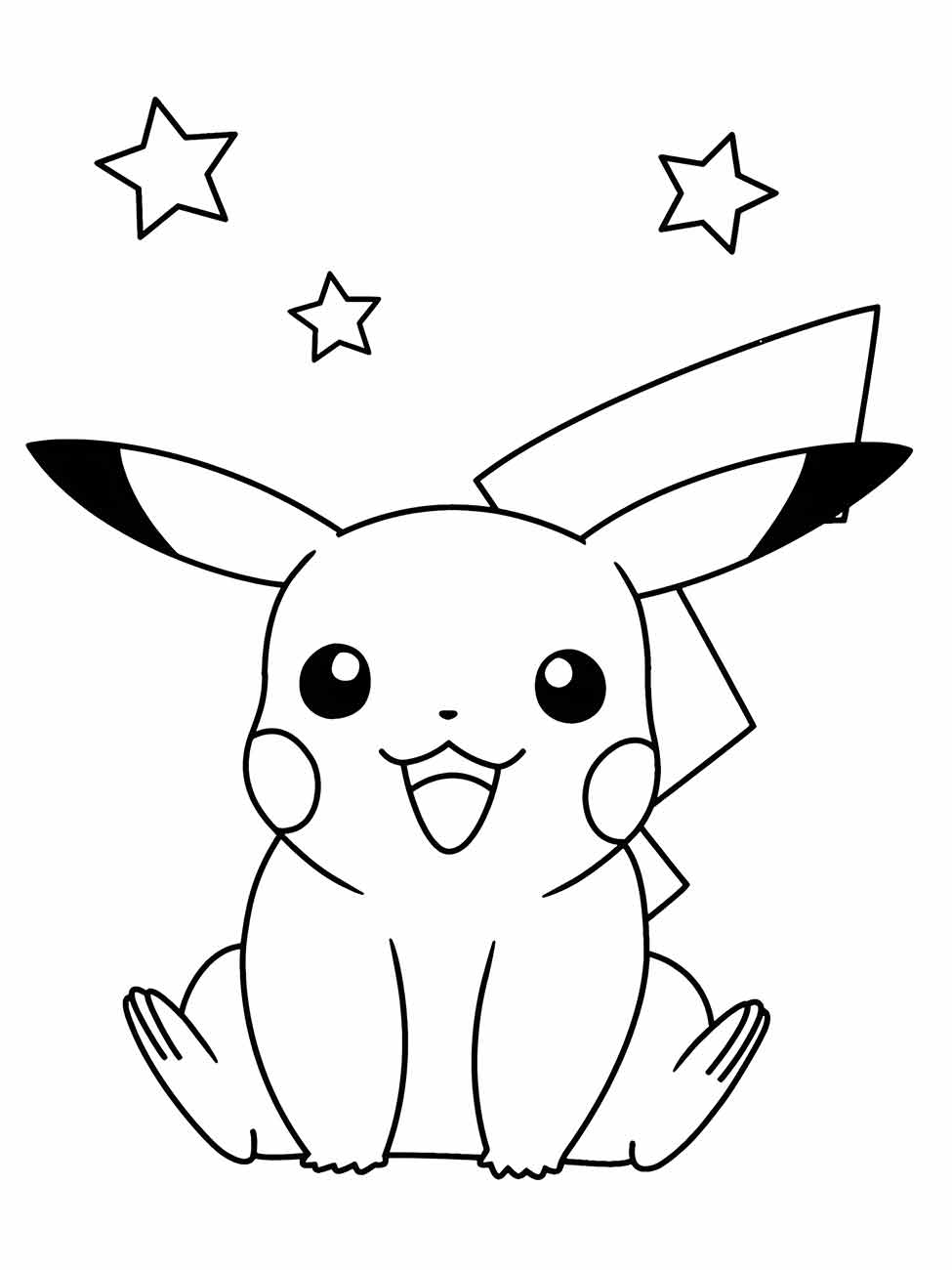 Desenhos de pikachu para colorir