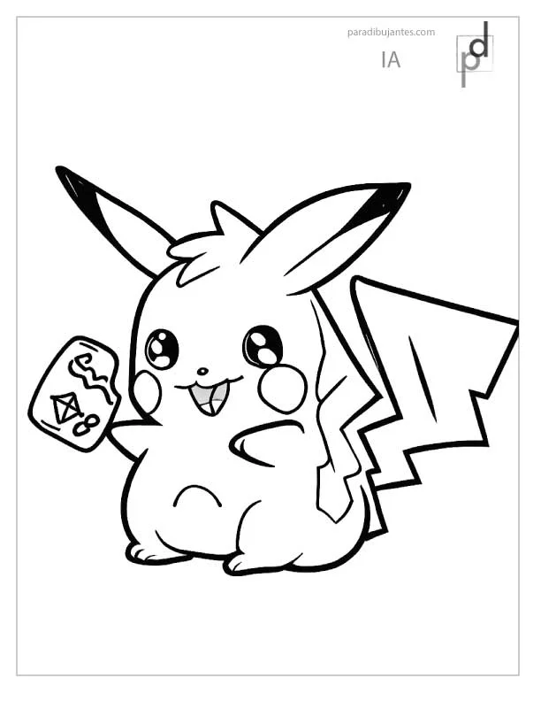Dibujos pikachu para descargar imprimir y colorear gratis