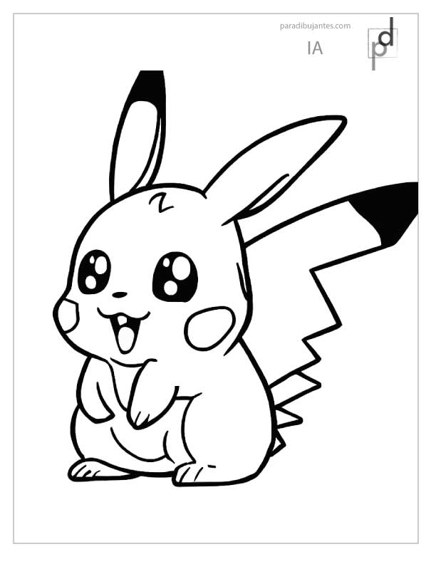 Dibujos pikachu para descargar imprimir y colorear gratis