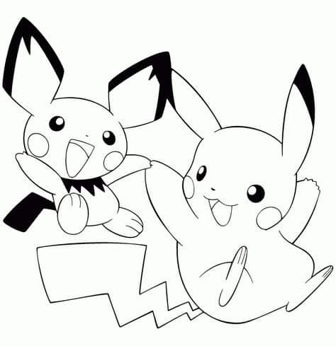 Pikachu para colorir desenhos lindos para imprimir