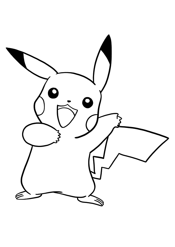 Dibujos de pokemon pikachu para colorear pintar e imprimir