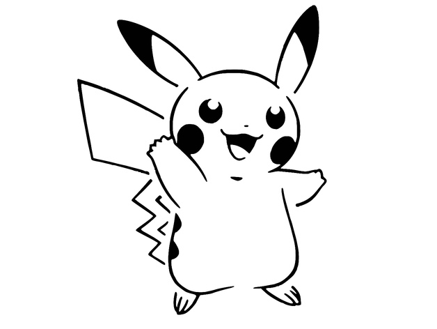 Pikachu stencil by longquang