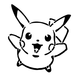 Pikachu free stencil gallery