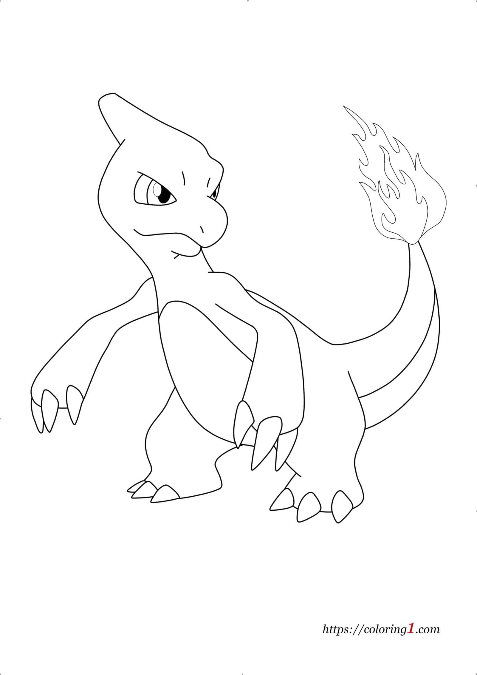 Pokemon charmeleon coloring pages