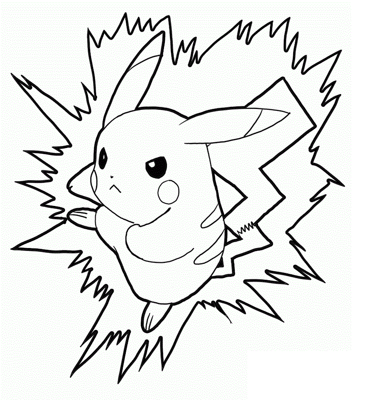 Free printable pikachu coloring pages for kids