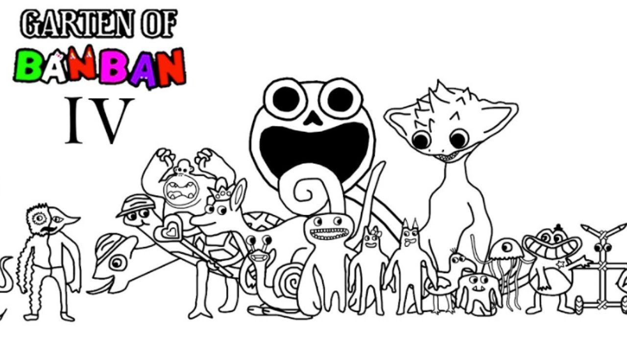 Garten of banban coloring pages how to color new onsters