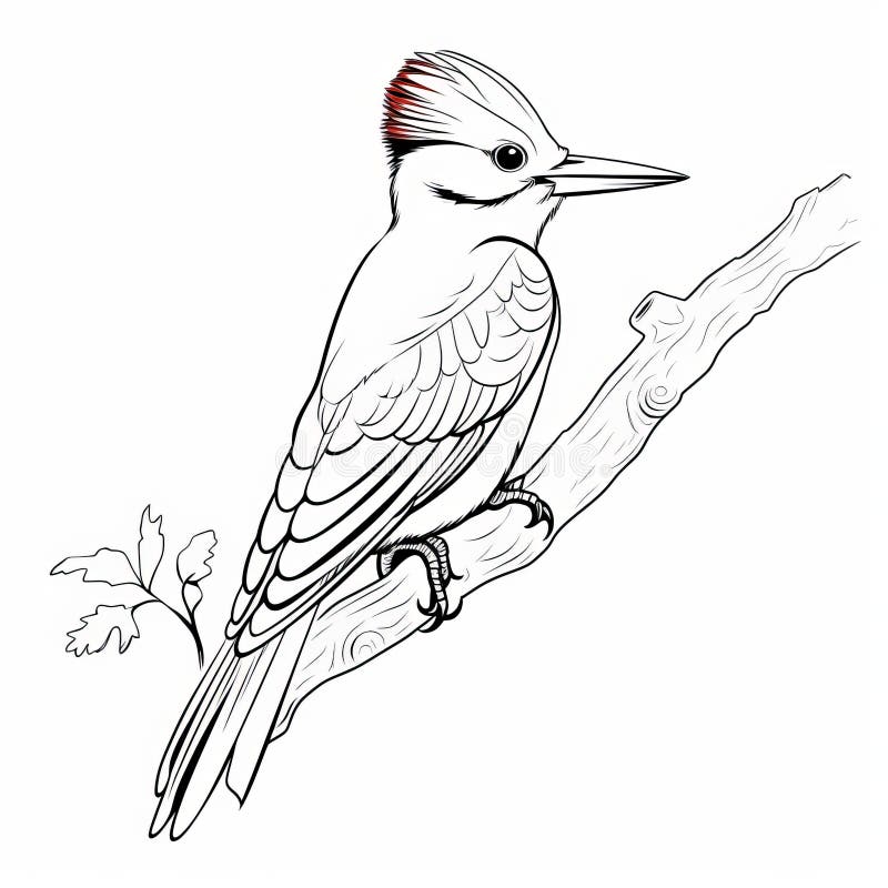 Woodpecker coloring stock illustrations â woodpecker coloring stock illustrations vectors clipart