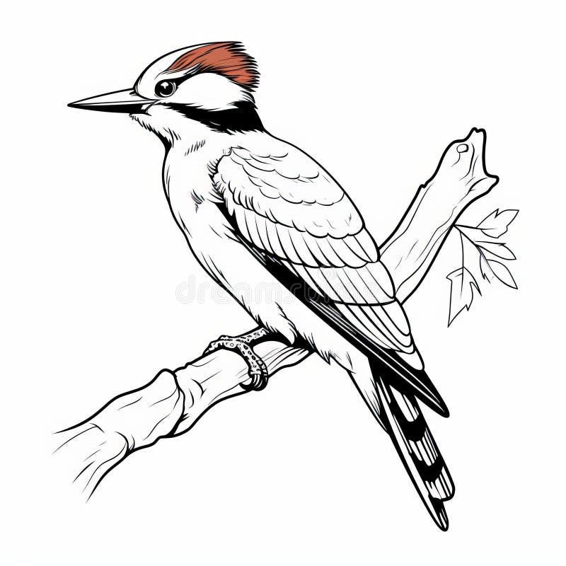 Woodpecker coloring stock illustrations â woodpecker coloring stock illustrations vectors clipart