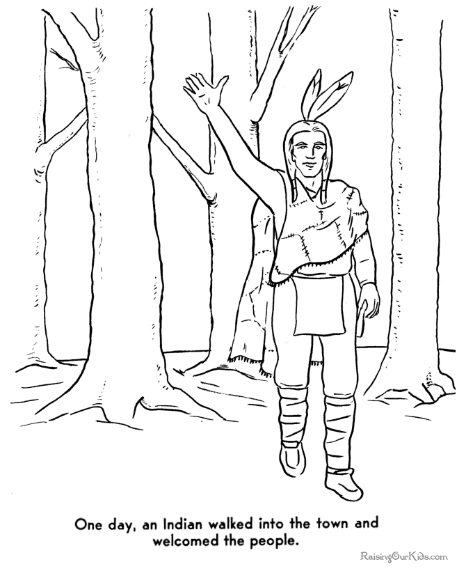 Pilgrim and indians coloring pages thanksgiving coloring pages pilgrims and indians coloring pages