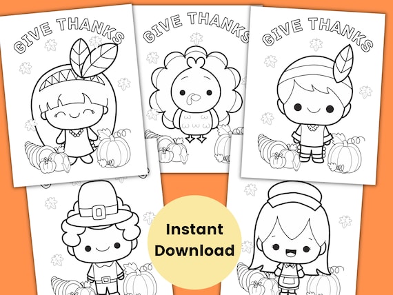 Buy cute thanksgiving coloring sheets kids party games thanksgiving games thanksgiving activities turkey coloring page pilgrims homeschool online in india
