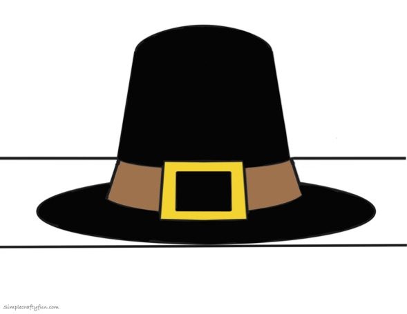 Free printable pilgrim hat for kids