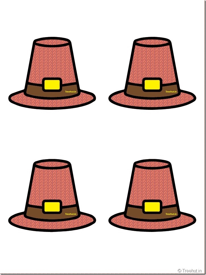 Thanksgivg pilgrim hat craft cutouts paper decorations free thanksgivg classroom decor