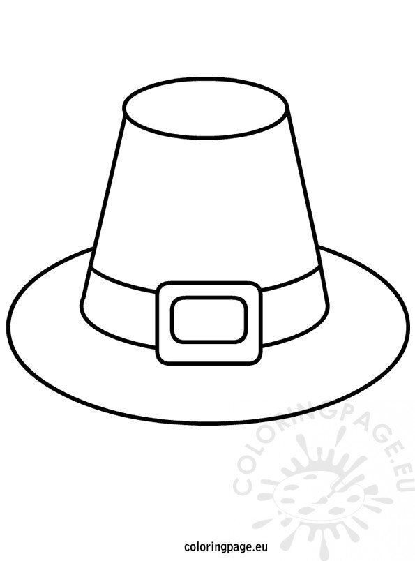 Pilgrim hat template coloring page