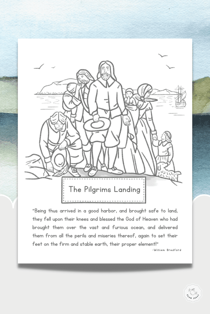 Coloring through history pilgrim coloring pages