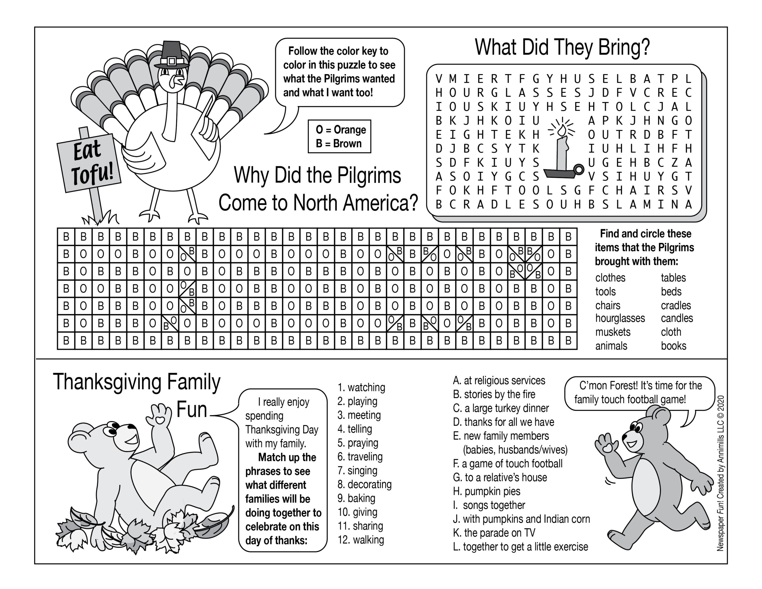 Thanksgiving printable puzzle set pilgrims journey to freedom made by teachers