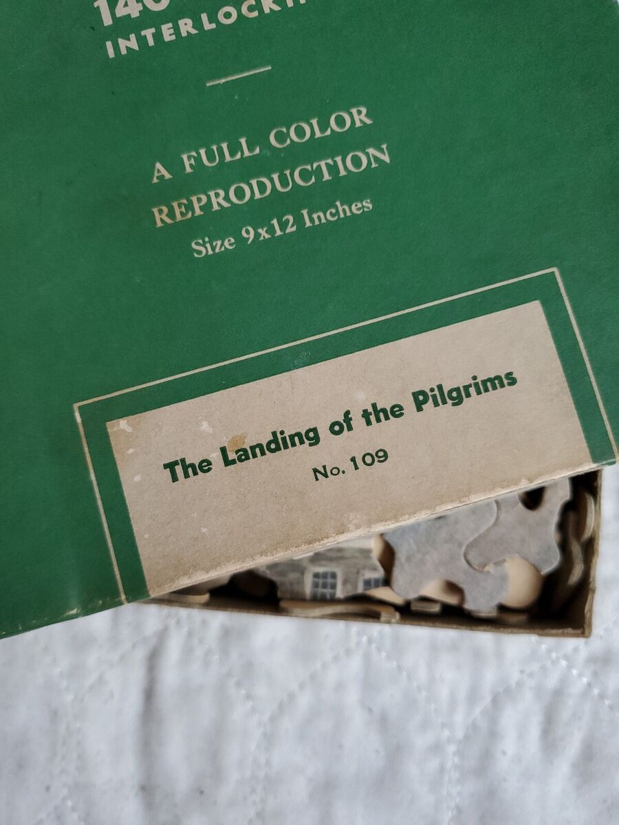 Vtg volland picture puzzle no the landing of the pilgrims