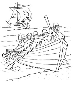 Pilgrims landing coloring by mrfitz tpt