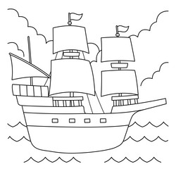 Sail boat coloring pages vector images over