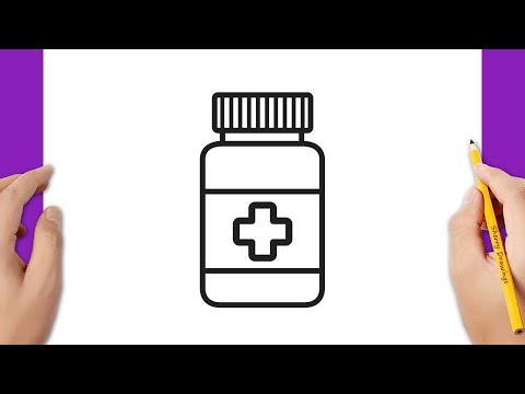 How to draw a edicine bottle