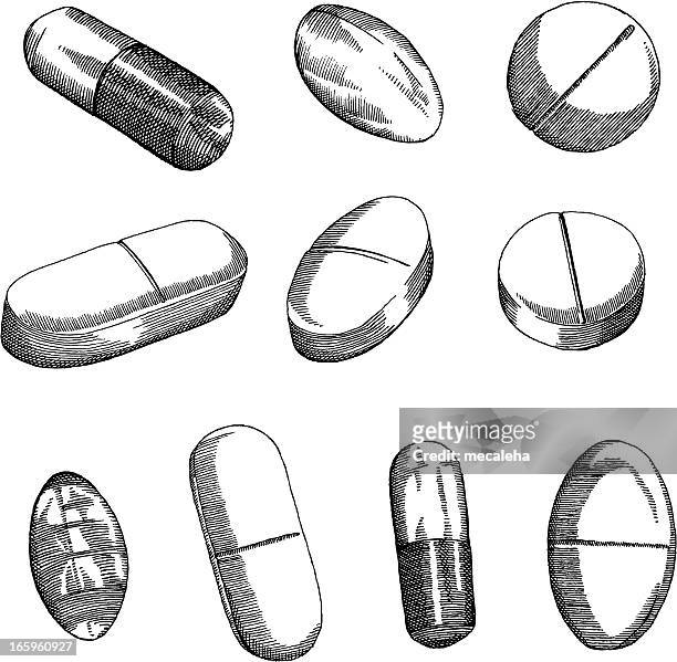 Pills drawing stock photos high