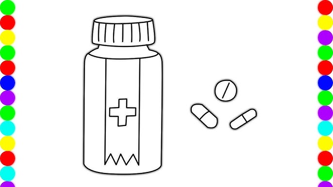 How to draw a edicine bottle