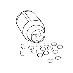 Medicine bottles coloring page for kids