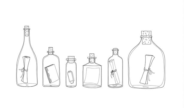 Message in a bottle drawing images â browse photos vectors and video