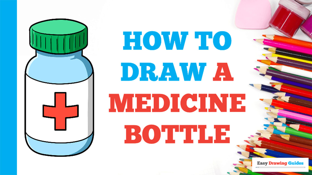 How to draw a medicine bottle