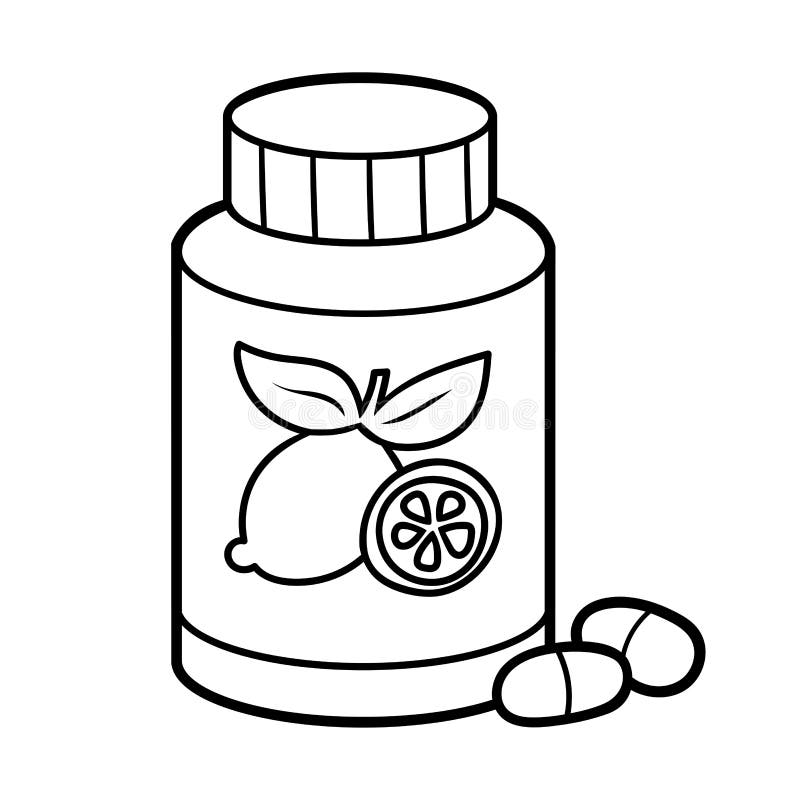 Pills coloring stock illustrations â pills coloring stock illustrations vectors clipart