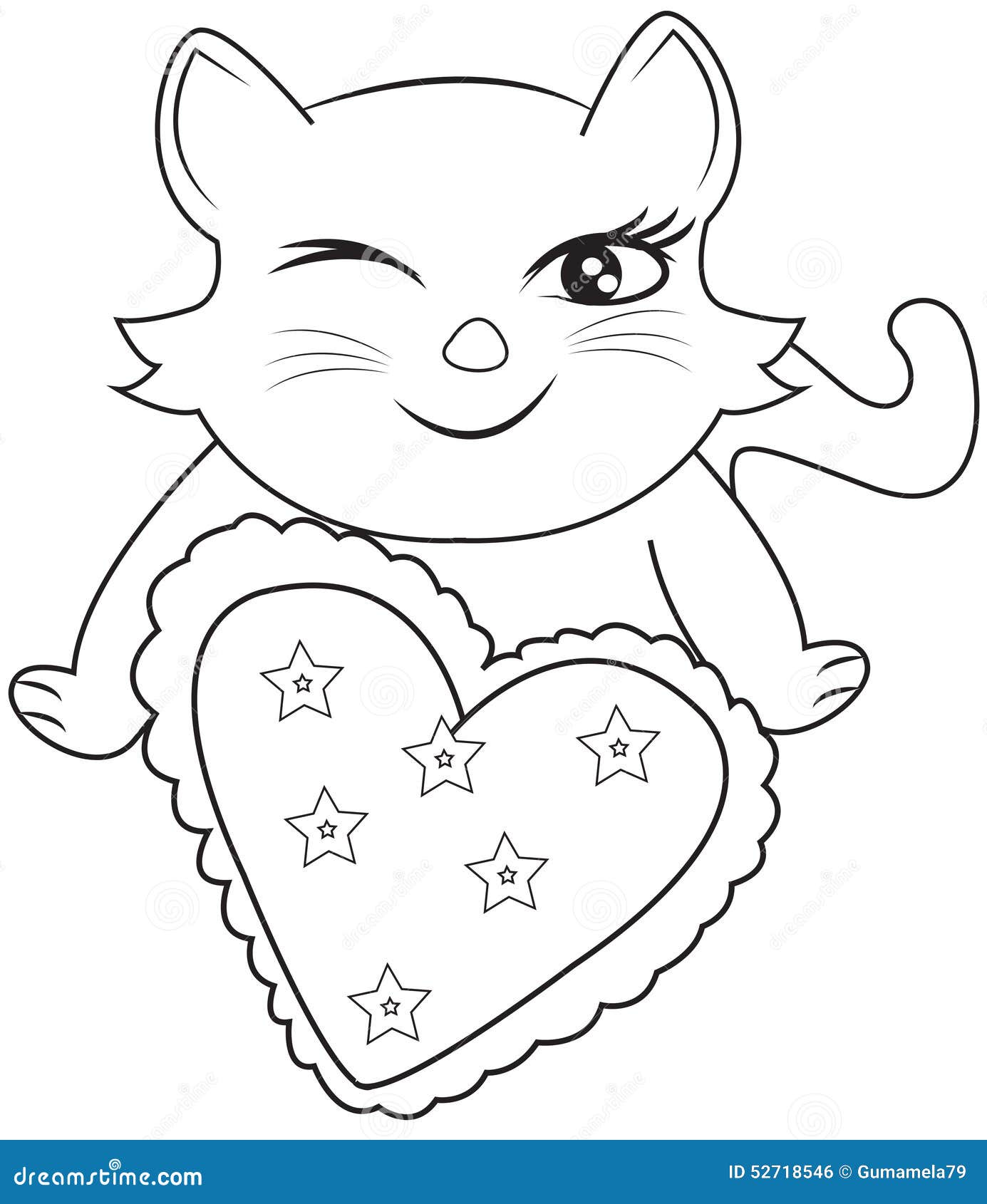 Cat with a heart