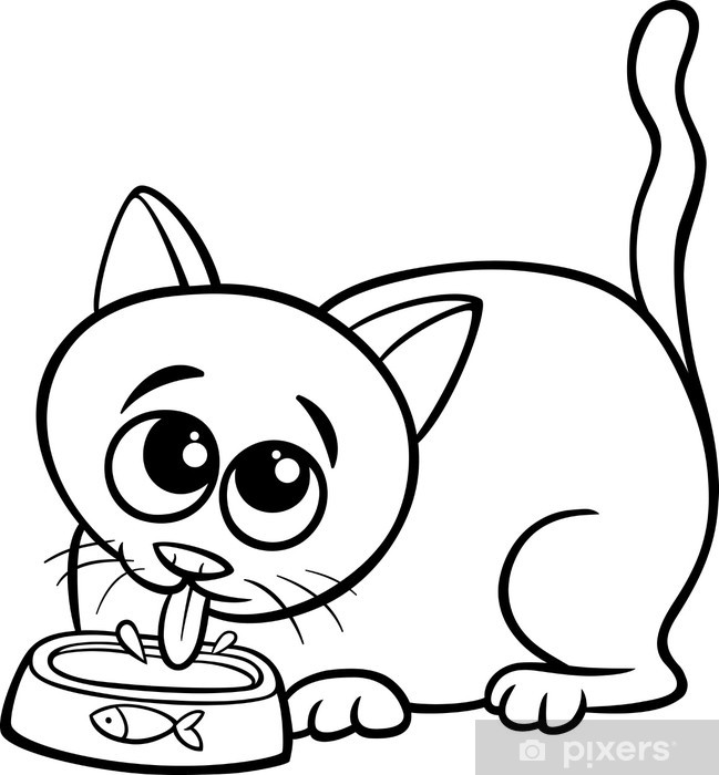 Throw pillow cat drinking milk coloring page