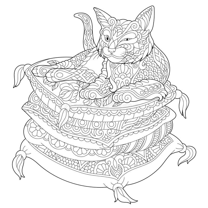 Cat coloring page stock illustrations â cat coloring page stock illustrations vectors clipart
