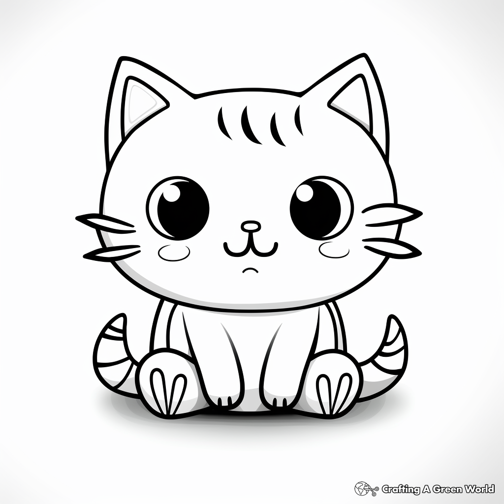 Pillow cat coloring pages