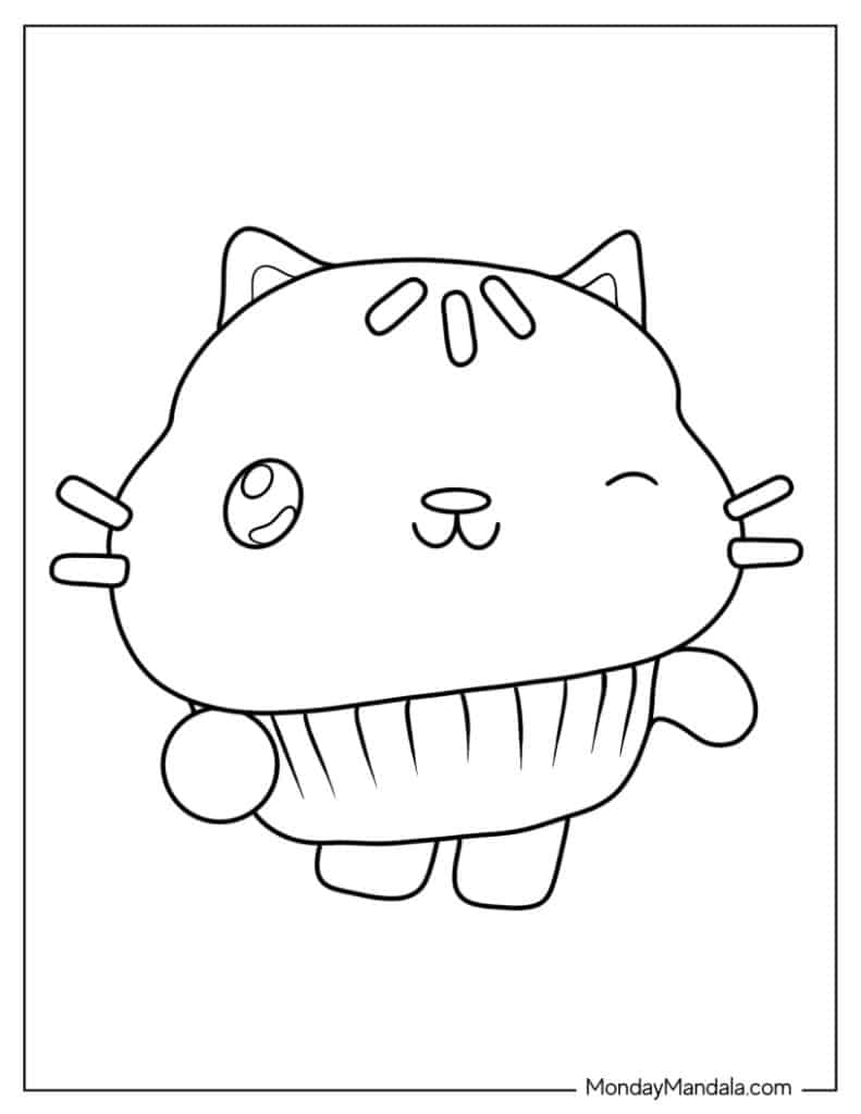Gabbys dollhouse coloring pages free pdf printables