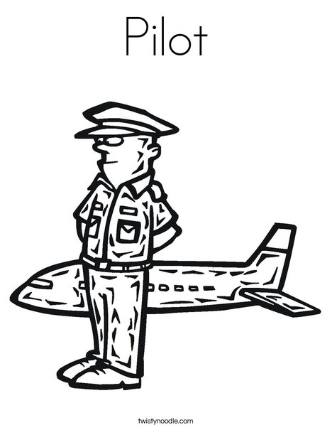 Pilot coloring page