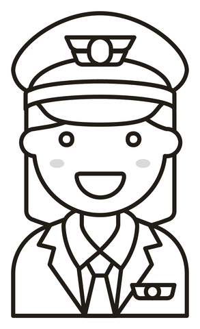 Woman pilot coloring page free printable coloring pages