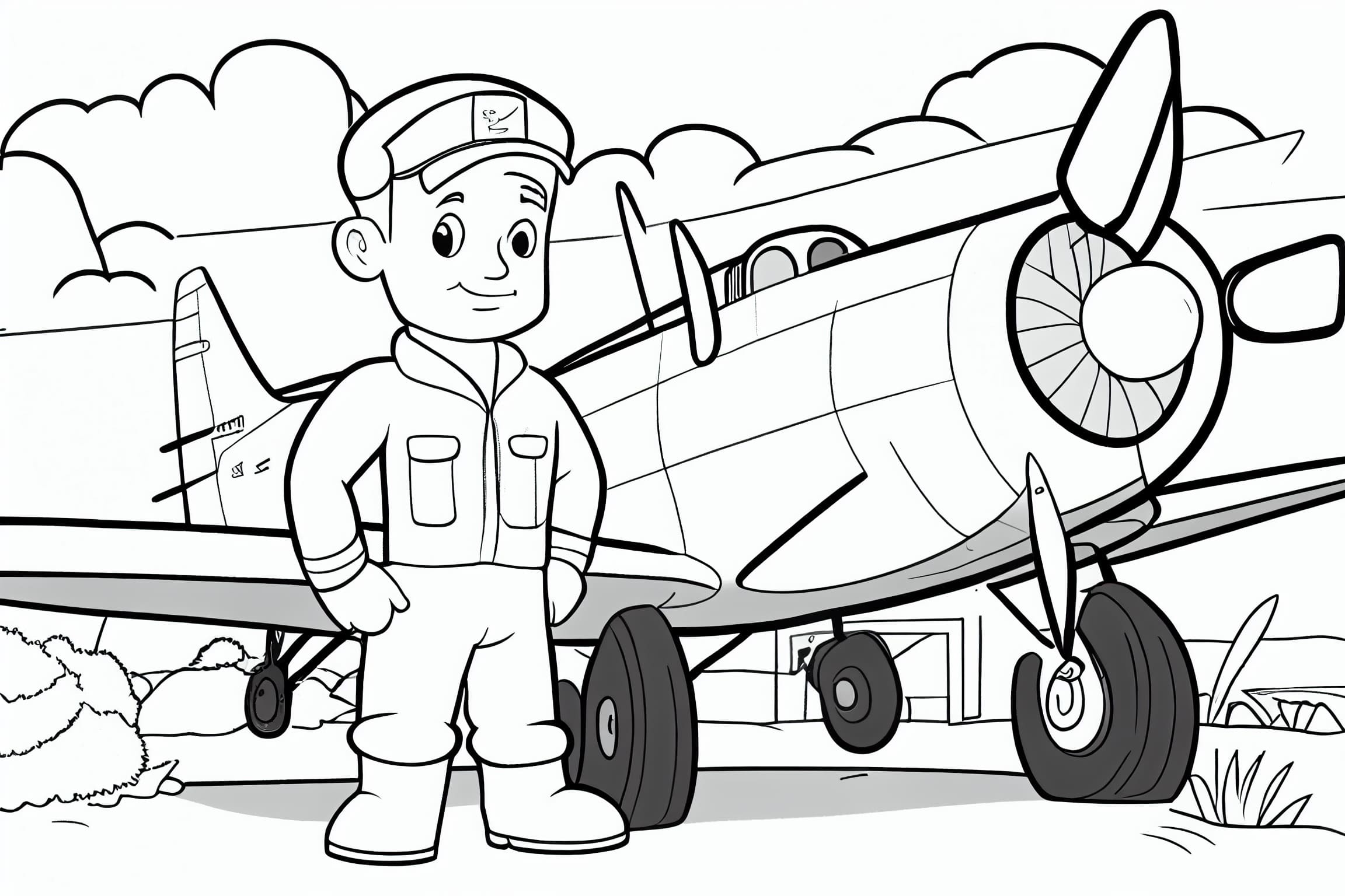 Airplane coloring pages free printable images