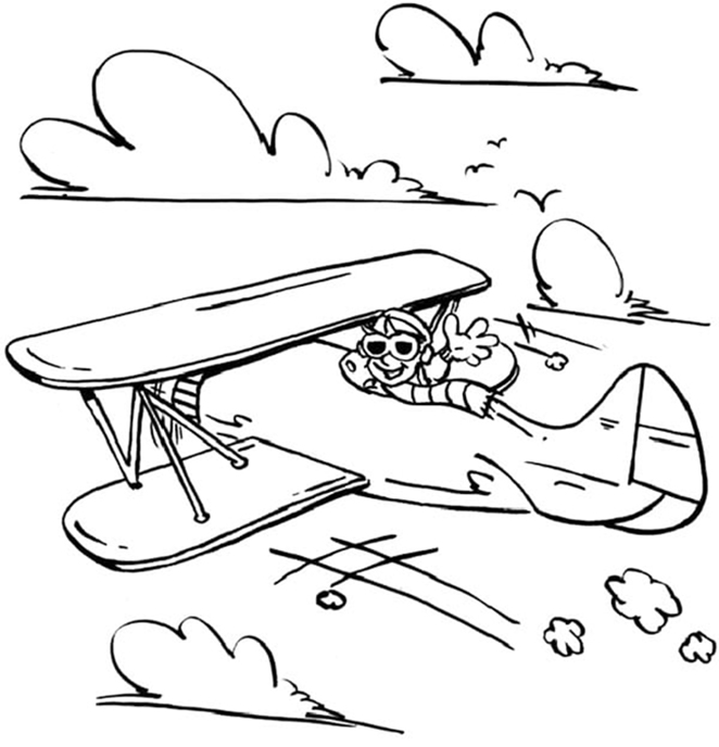 Pilot coloring pages