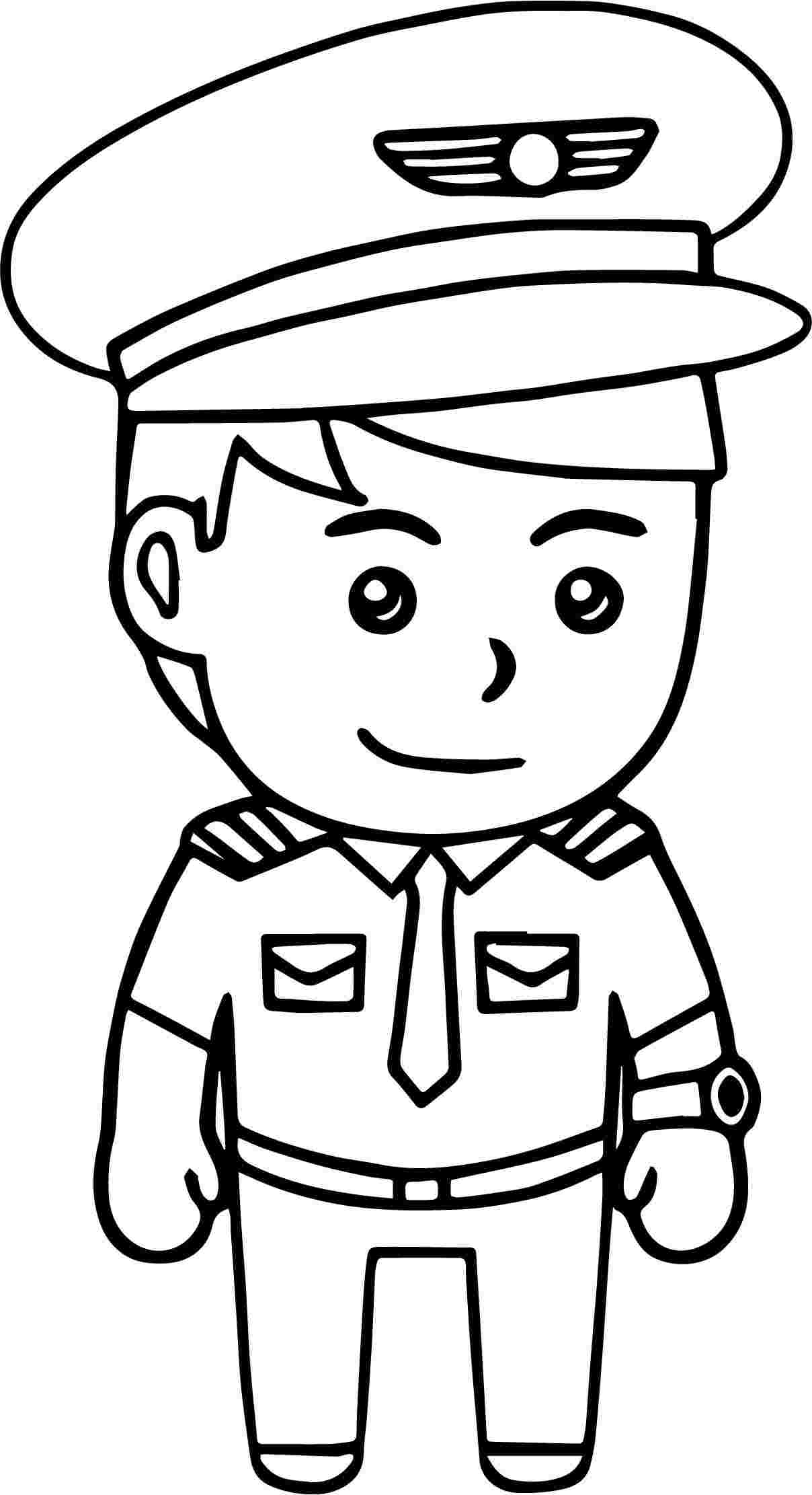 Pilot coloring pages