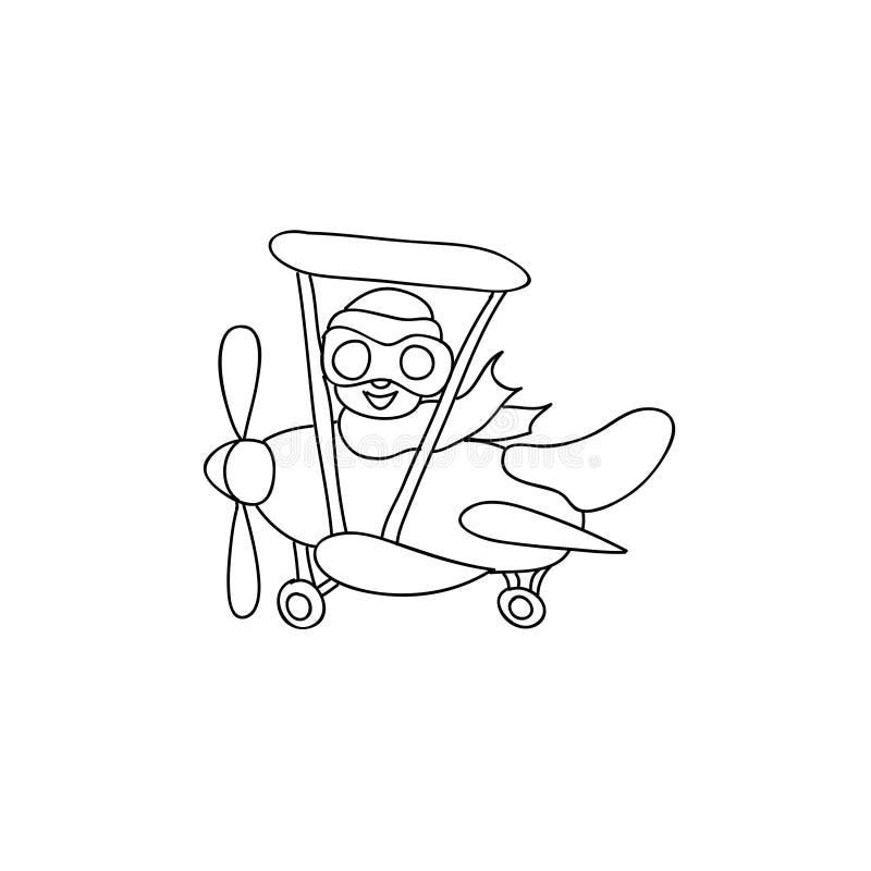 Pilot coloring stock illustrations â pilot coloring stock illustrations vectors clipart