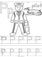 Pilot coloring pages and printable activities