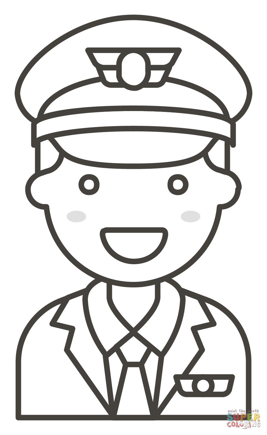 Man pilot coloring page free printable coloring pages